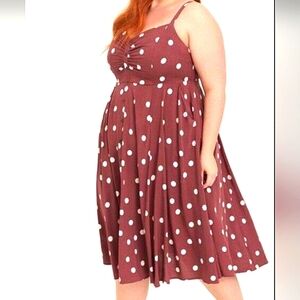 Torrid Mauve Polka Dot Dress